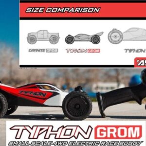 Typhon Grom rossa 4x4 buggy 1/16 380 brushed con LiPo