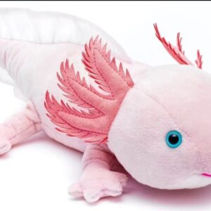 Axolatl rosa originale Uni Toys, peluche soffice da 32 cm