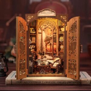BOOKSHOP MEMORIES- Fermalibri da assemblare con Led- Cutebee