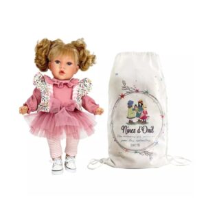 BAMBOLA - SUSETTE BLOSSOM con codini, 45 cm