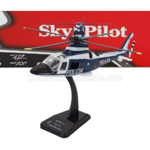 NEWRAY - 1/43 - AGUSTA WESTLAND - A109 ELICOTTERO A MOTORE POLIZIA - POLICE - BLU BIANCO
Materiale: pressofusione